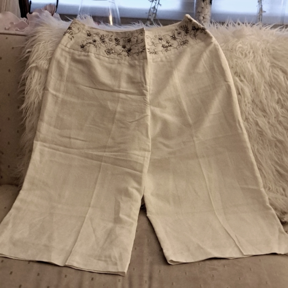 White Linen Palazzo Pants